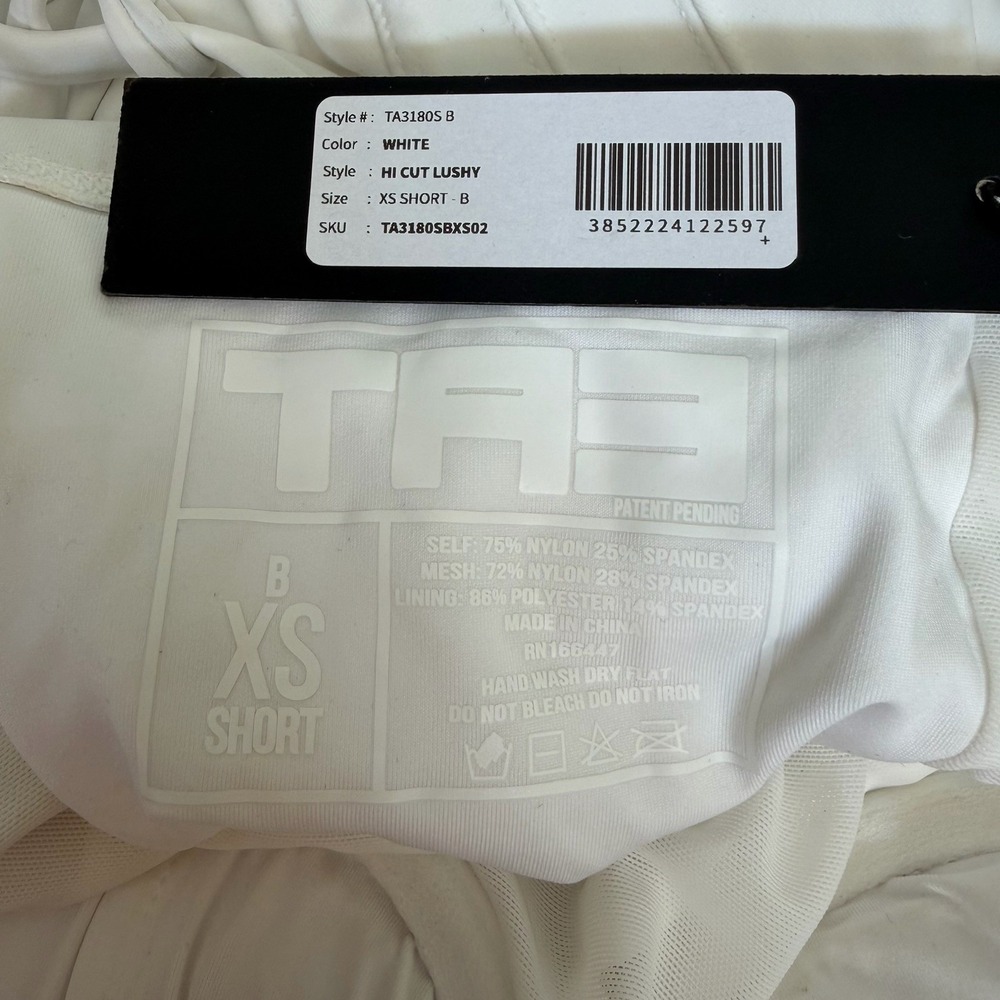 NWT TA3 Hi Cut Lushy White Lace Up Corset One Piece Swimsuit XS Short B Cup - Picture 8 of 9